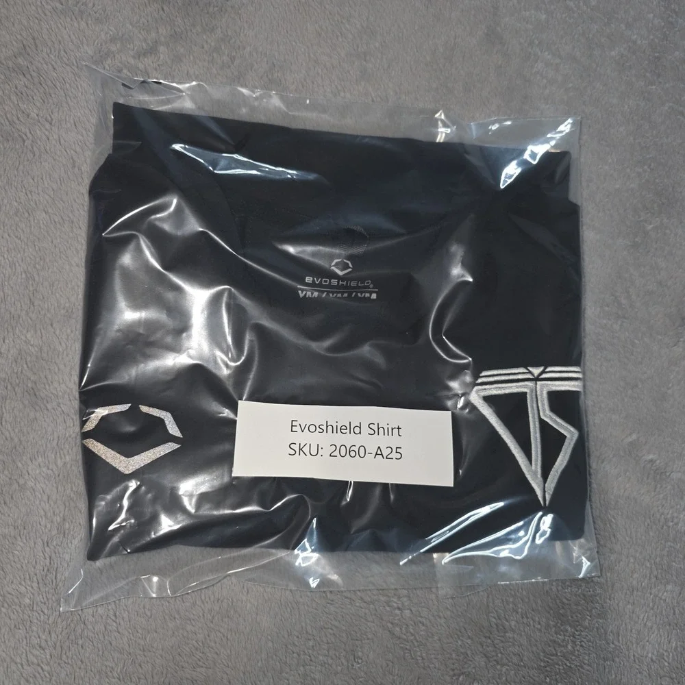 EvoShield Black‎ Performance Short Sleeve Vented Shirt Youth Medium Baseball